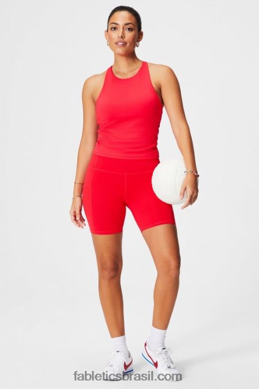 Fabletics fuga da ilha / néctar de laranja 420HR387 powerhold ultra hw 6'' curto em movimento mulheres