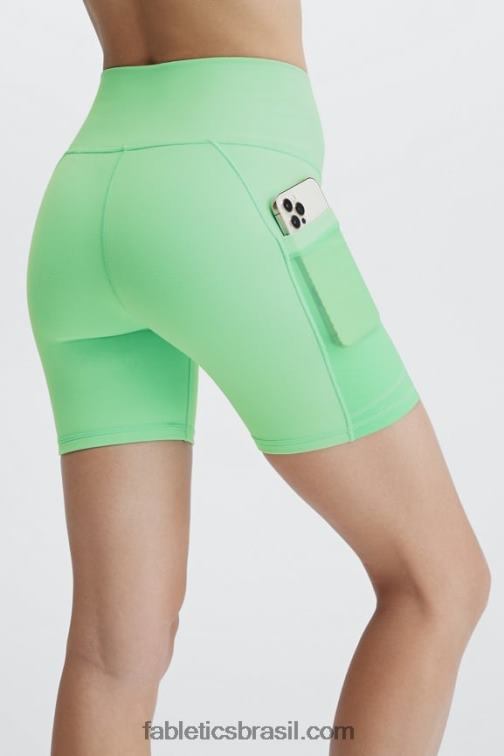 Fabletics fumaça/opala 420HR264 on-the-go powerhold cintura alta 6'' curto 8 mulheres