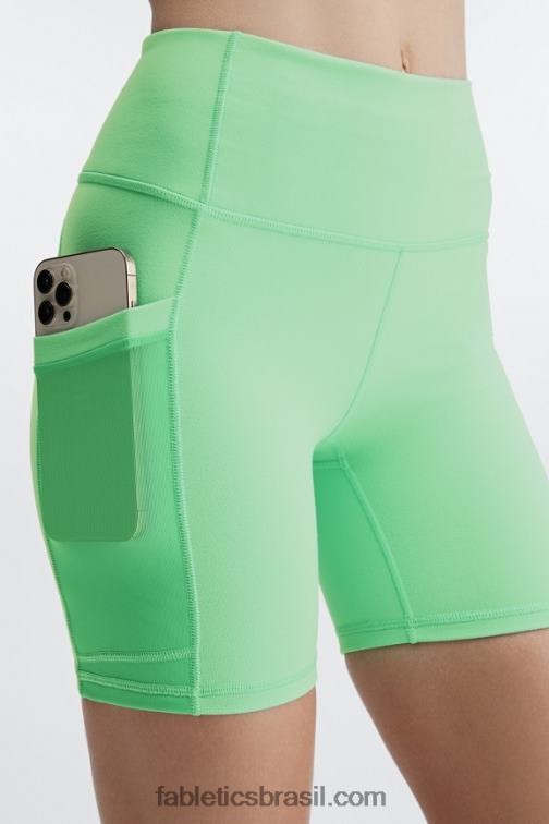 Fabletics fumaça/opala 420HR264 on-the-go powerhold cintura alta 6'' curto 8 mulheres