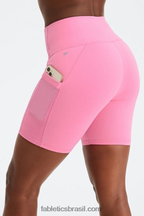 Fabletics fumaça/opala 420HR265 on-the-go powerhold cintura alta 6'' curto 8 mulheres