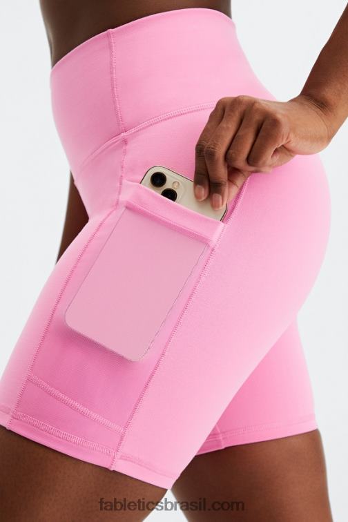 Fabletics fumaça/opala 420HR265 on-the-go powerhold cintura alta 6'' curto 8 mulheres