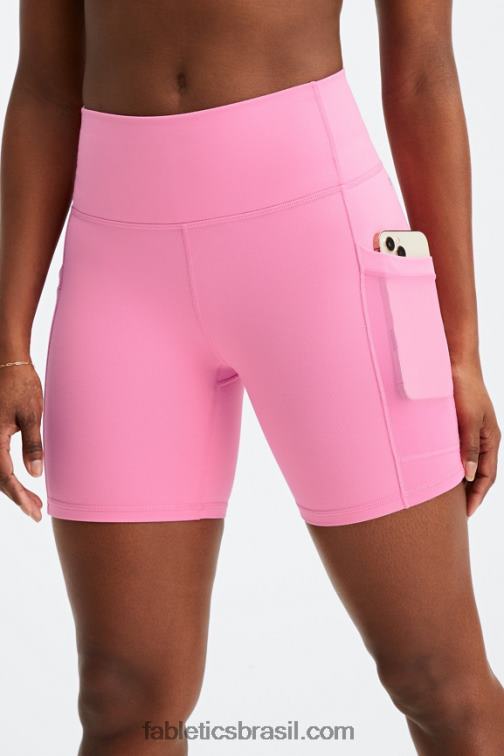 Fabletics fumaça/opala 420HR265 on-the-go powerhold cintura alta 6'' curto 8 mulheres