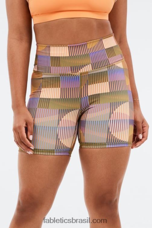 Fabletics garça/clube atlético 420HR582 define short cintura alta 6'' mulheres
