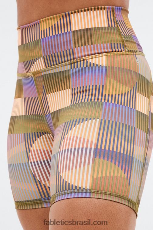 Fabletics garça/clube atlético 420HR582 define short cintura alta 6'' mulheres