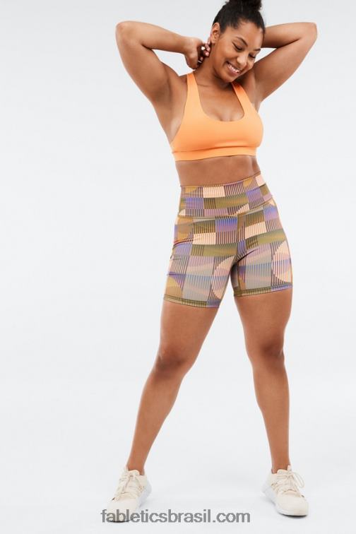 Fabletics garça/clube atlético 420HR582 define short cintura alta 6'' mulheres