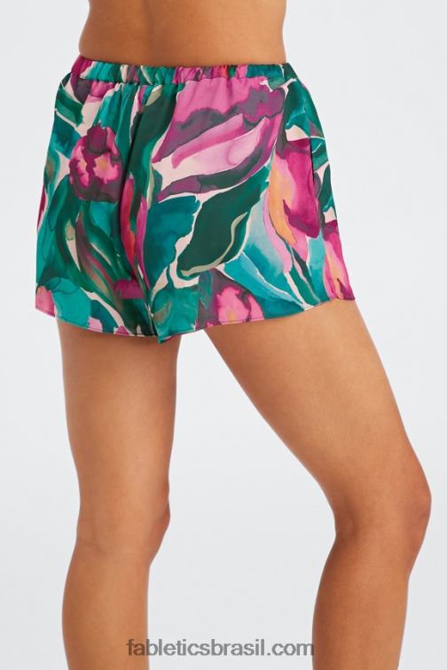 Fabletics girassol/bem baga 420HR499 ecosatin dormir curto mulheres