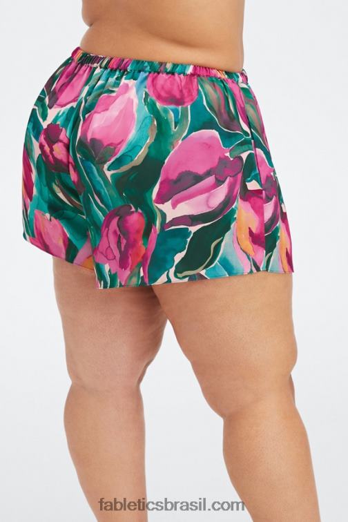 Fabletics girassol/bem baga 420HR500 ecosatin dormir curto mulheres