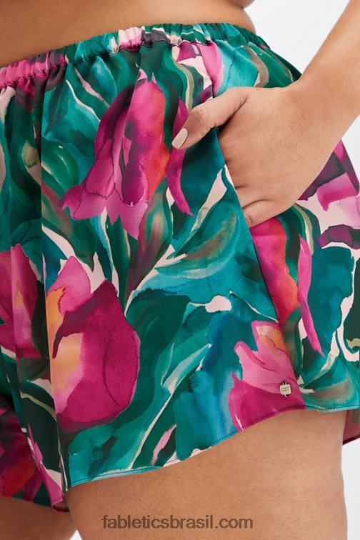 Fabletics girassol/bem baga 420HR500 ecosatin dormir curto mulheres