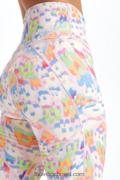 Fabletics grafite floral/preto 420HR326 define powerhold cintura alta 9'' short 16 mulheres