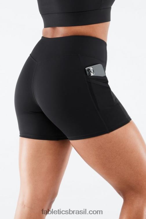 Fabletics guepardo ondulado/preto 420HR367 trinity motion365 cintura média 5'' curto mulheres