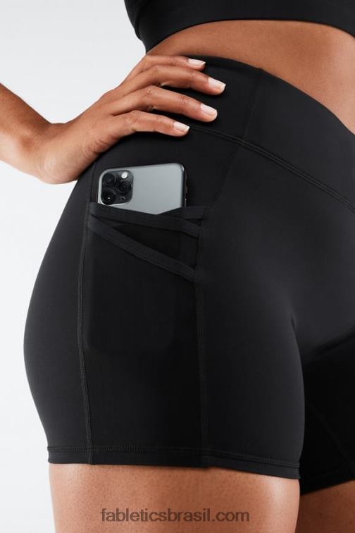 Fabletics guepardo ondulado/preto 420HR367 trinity motion365 cintura média 5'' curto mulheres