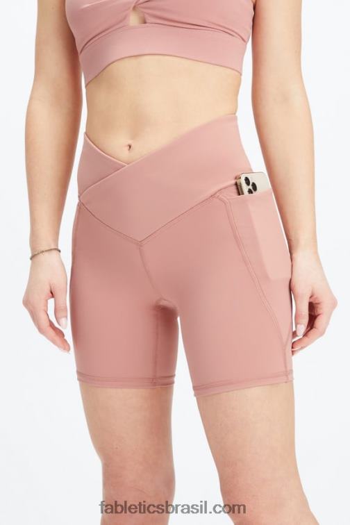 Fabletics impressão/costa do golfo 420HR318 oasis pureluxe hw crossover 6'' curto mulheres