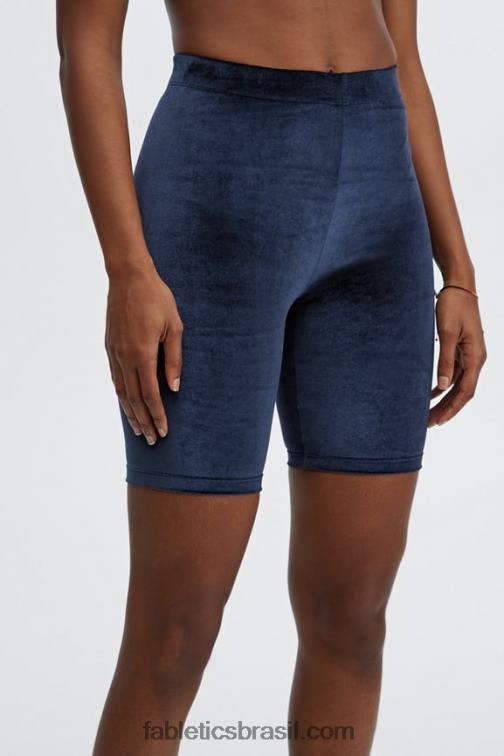 Fabletics iridescente mocha/duna de areia 420HR528 short veludo cintura alta 9 mulheres