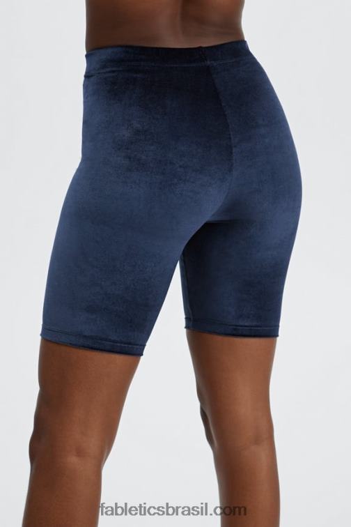 Fabletics iridescente mocha/duna de areia 420HR528 short veludo cintura alta 9 mulheres