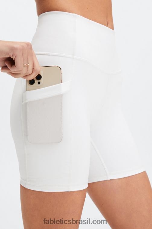 Fabletics kaitoke verde/branco 420HR261 on-the-go powerhold cintura alta 6'' curto 7 mulheres
