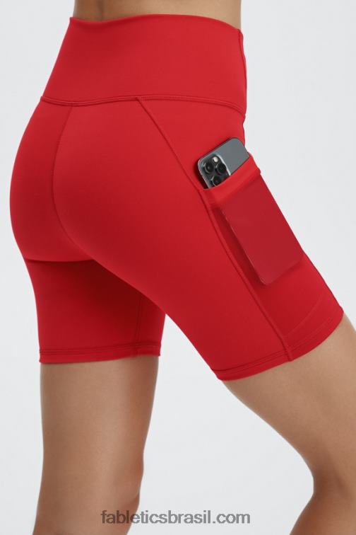 Fabletics leopardo coral/creme de manteiga rosa/lima açucarada 420HR266 on-the-go powerhold cintura alta 6'' curto 8 mulheres