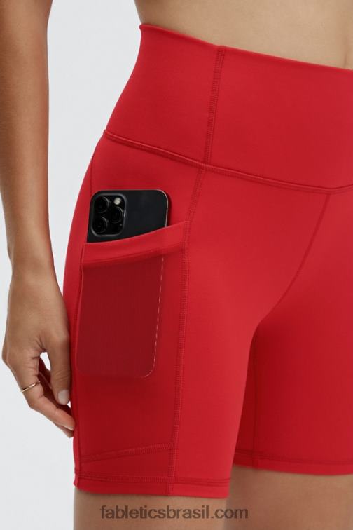 Fabletics leopardo coral/creme de manteiga rosa/lima açucarada 420HR266 on-the-go powerhold cintura alta 6'' curto 8 mulheres