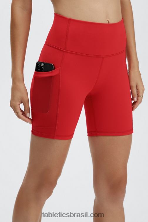 Fabletics leopardo coral/creme de manteiga rosa/lima açucarada 420HR266 on-the-go powerhold cintura alta 6'' curto 8 mulheres