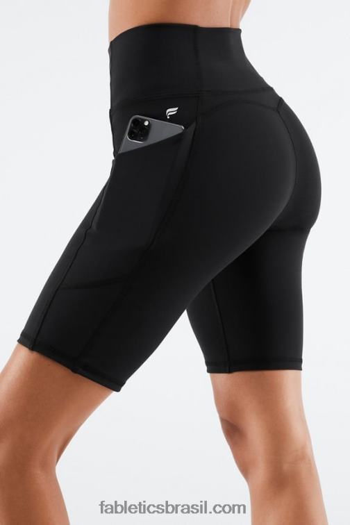 Fabletics lilás nebuloso/nova azul 420HR520 Short cintura alta com bolso oasis 9" mulheres