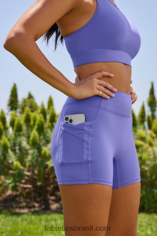 Fabletics limão azedo/branco clássico 420HR364 trinity motion365 cintura média 5'' curto mulheres