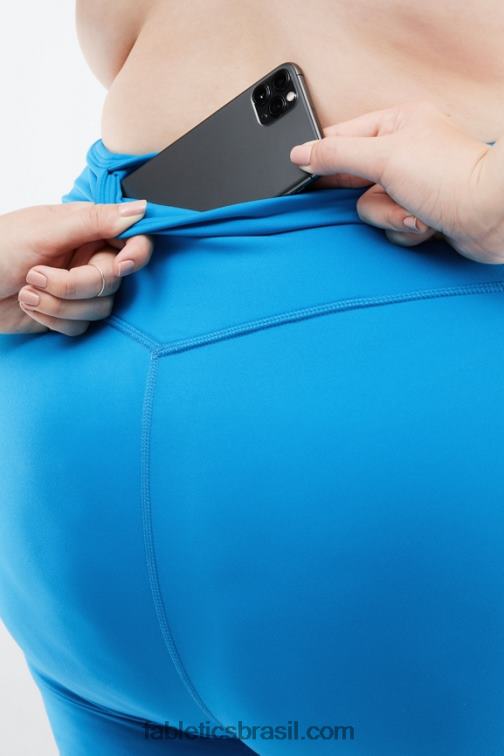 Fabletics logotipo preto/branco clássico 420HR474 qualquer lugar motion365 cintura alta 6'' curto mulheres