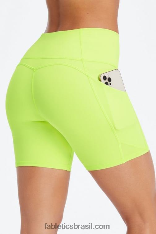 Fabletics mármore fumê/ferro azul 420HR296 oasis pureluxe cintura alta 6'' short 12 mulheres