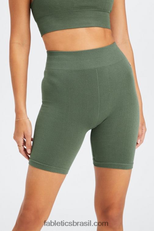 Fabletics manchado/preto 420HR446 short sem costura de cintura alta de 7