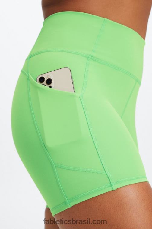 Fabletics manjericão/pardo 420HR299 oasis pureluxe cintura alta 6'' short 13 mulheres