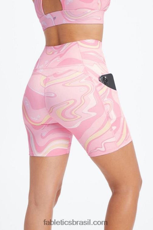 Fabletics manjericão/pardo 420HR300 oasis pureluxe cintura alta 6'' short 13 mulheres