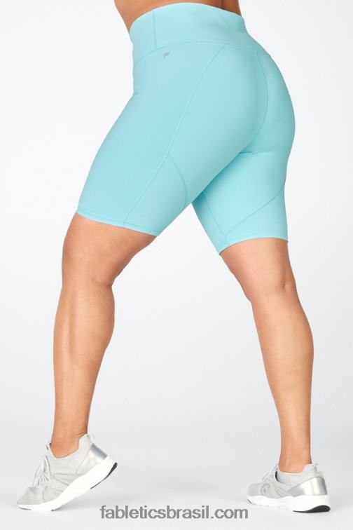 Fabletics mapa de calor leopardo/marinha profunda 420HR349 define powerhold cintura alta 9'' short 21 mulheres