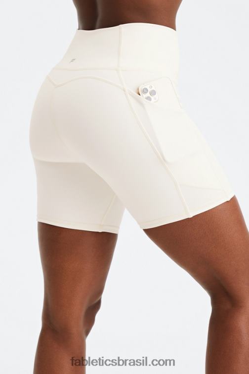 Fabletics mar das bermudas / gelo 420HR304 oasis pureluxe cintura alta 6'' short 14 mulheres