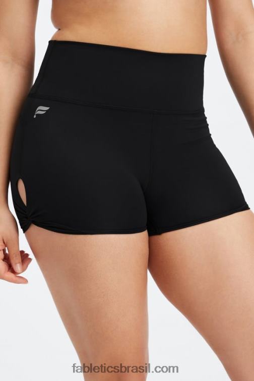 Fabletics marca-texto chita ondulada/zebra marmorizada 420HR440 oasis pureluxe cintura alta twist 3'' short mulheres