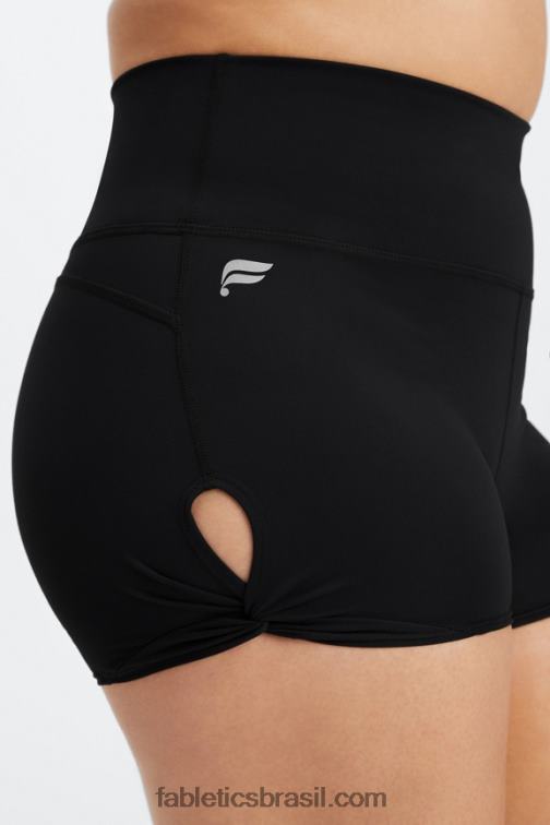 Fabletics marca-texto chita ondulada/zebra marmorizada 420HR440 oasis pureluxe cintura alta twist 3'' short mulheres
