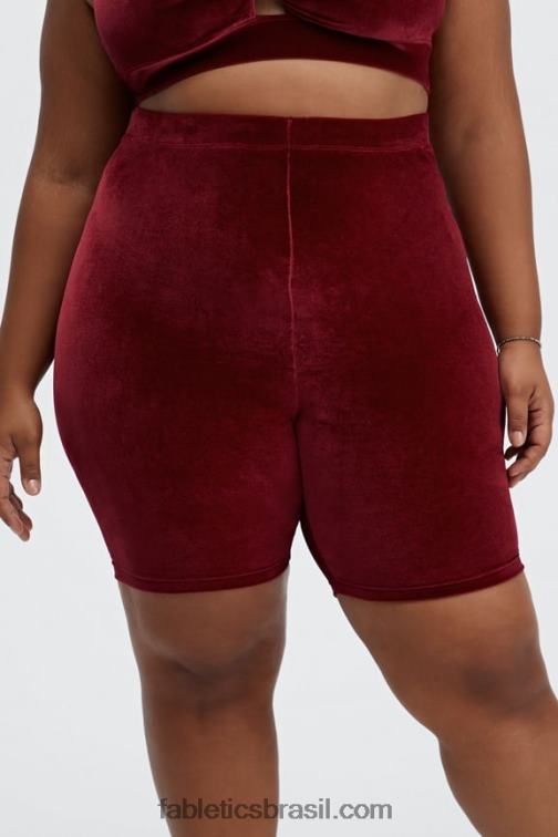 Fabletics marinha/marina 420HR531 short veludo cintura alta 9 mulheres
