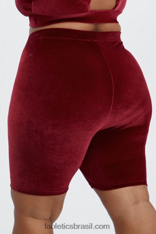 Fabletics marinha/marina 420HR531 short veludo cintura alta 9 mulheres
