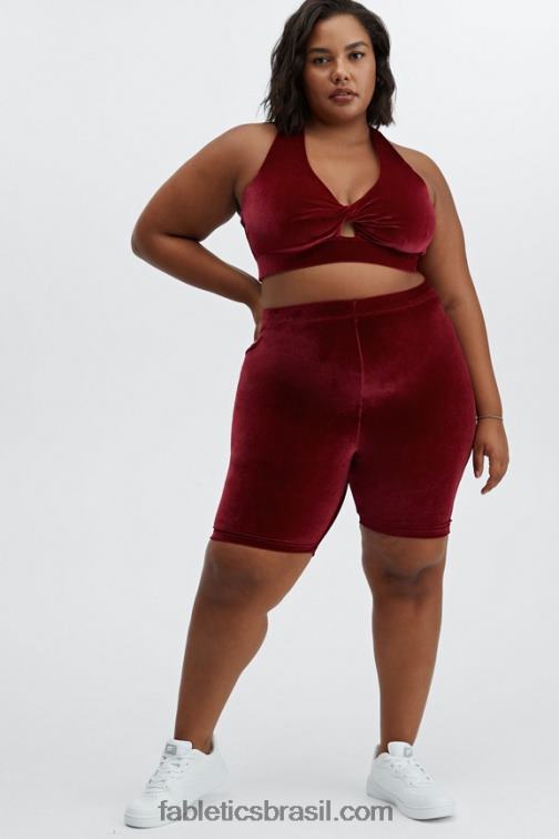 Fabletics marinha/marina 420HR531 short veludo cintura alta 9 mulheres