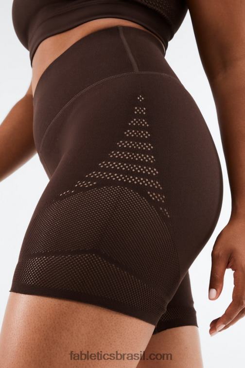 Fabletics marinha/marina 420HR532 short cintura alta 6'' em malha esculpida mulheres
