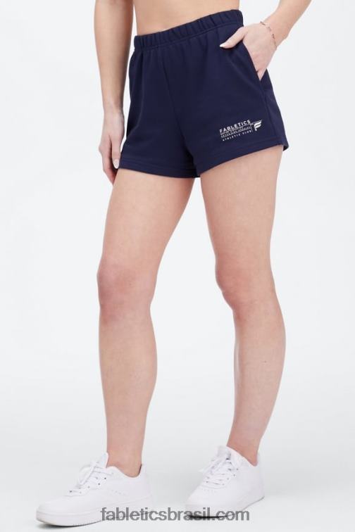 Fabletics marinha profunda/clube atlético 420HR373 short de moletom leve go-to-slim mulheres