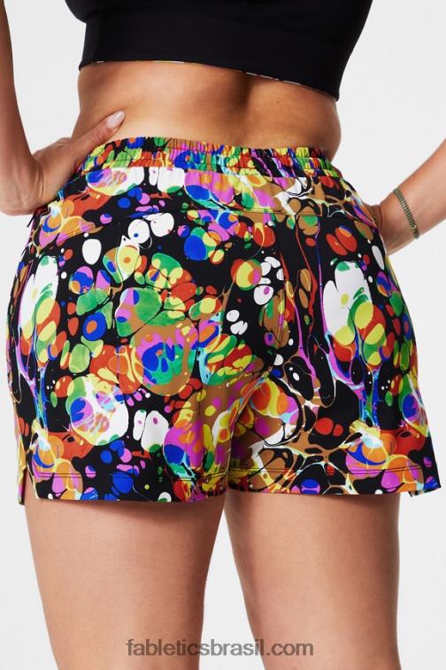 Fabletics merlot/multi 420HR239 aquele curto 3'' mulheres