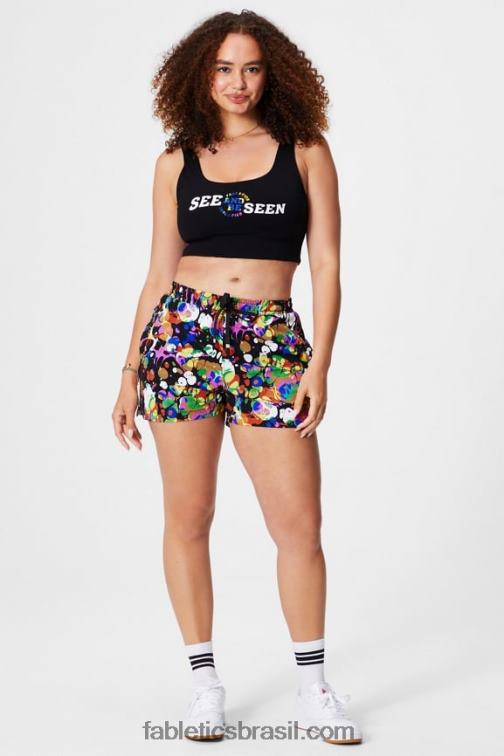 Fabletics merlot/multi 420HR239 aquele curto 3'' mulheres