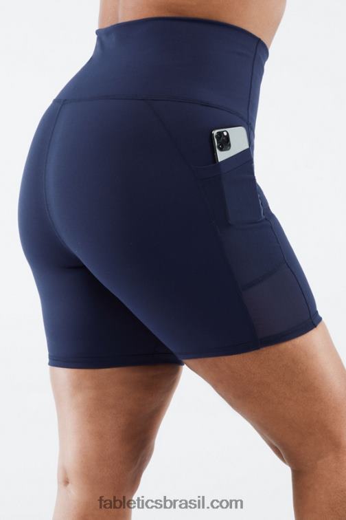Fabletics mogno 420HR555 short on-the-go cintura ultra alta de 7