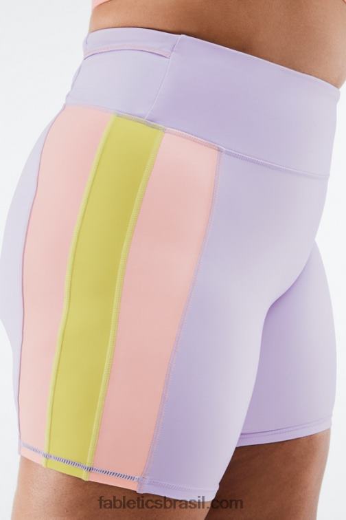 Fabletics mogno/mogno 420HR551 cintura alta trinity run short 7
