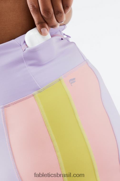 Fabletics mogno/mogno 420HR551 cintura alta trinity run short 7
