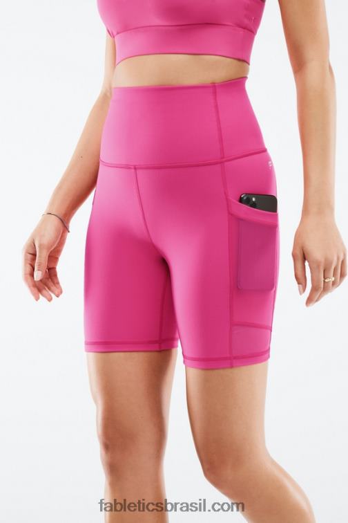 Fabletics neblina lilás/névoa roxa 420HR552 short on-the-go cintura ultra alta de 7