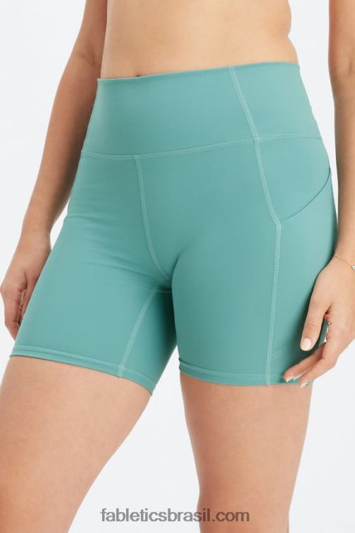 Fabletics nova azul/sino azul 420HR293 oasis pureluxe cintura alta 6'' short 11 mulheres