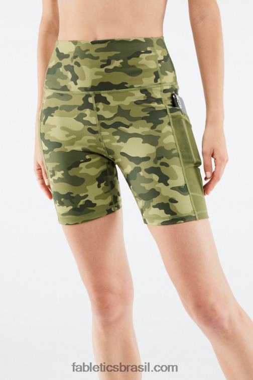 Fabletics nuvem de tempestade/ombre o dia todo 420HR267 on-the-go powerhold cintura alta 6'' curto 8 mulheres