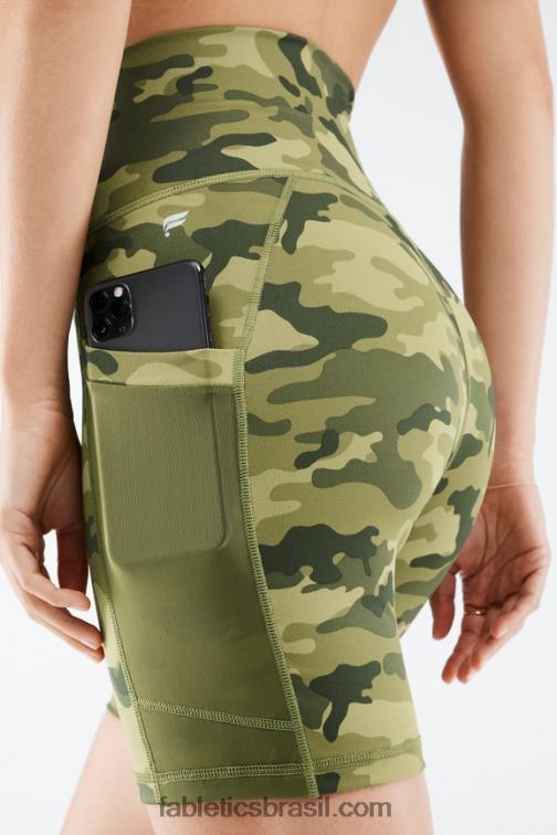 Fabletics nuvem de tempestade/ombre o dia todo 420HR267 on-the-go powerhold cintura alta 6'' curto 8 mulheres