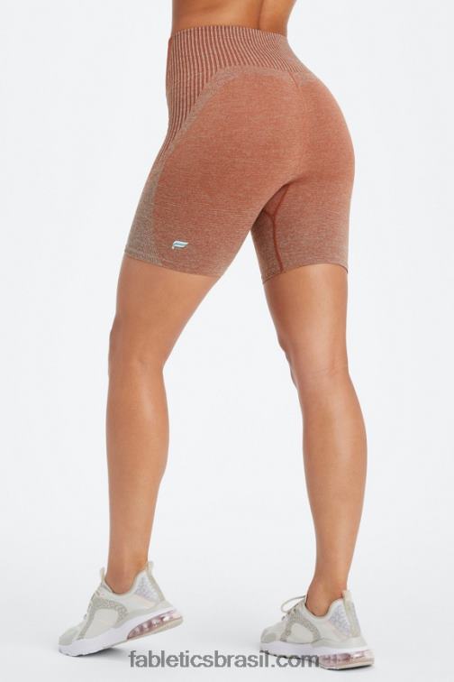 Fabletics onda de mogno/cristal 420HR407 short ombre sem costura ultra cintura alta 6" mulheres