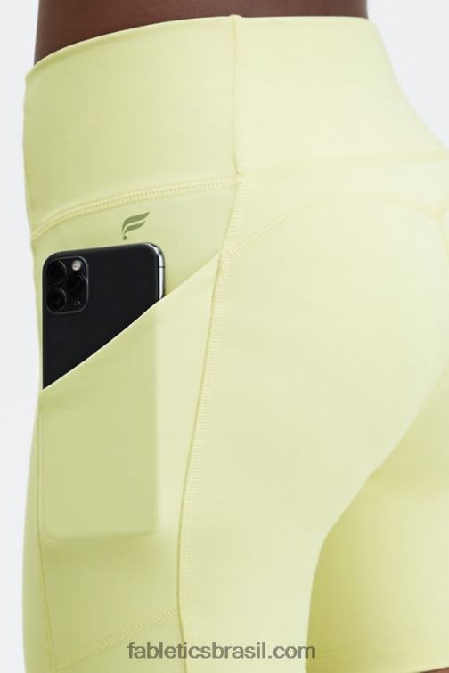 Fabletics opala/rosa de pelúcia 420HR310 oasis pureluxe cintura alta 6'' short 15 mulheres