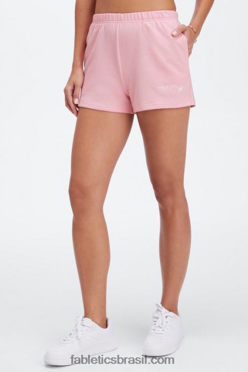 Fabletics orquídea rosa/clube atlético 420HR374 short de moletom leve go-to-slim mulheres